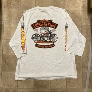 Motorcycle Enthusiast Shirt Cut Sleeves XXL Measurement White